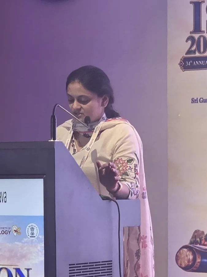 Dr. Trisha Srivastava speaking at ISOCON 2026